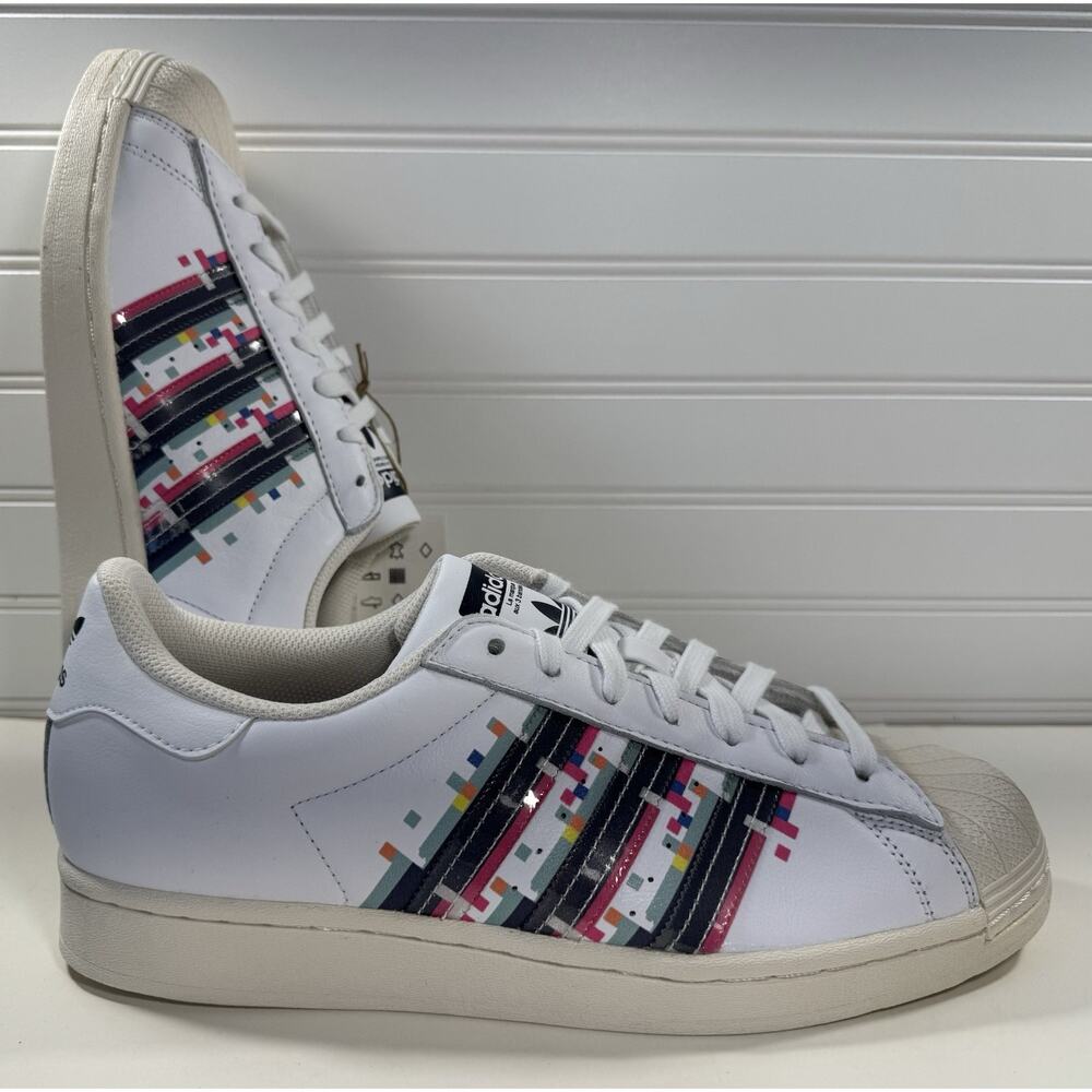 Adidas Original Superstar Gaming Pack Pixel Stripes Mens 9.5 H05143 NWOB